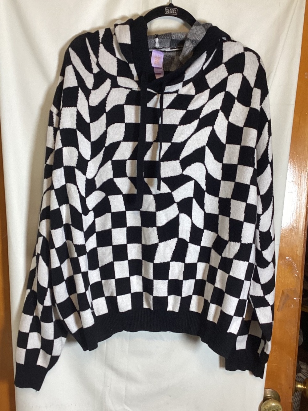 SAVAGEX FENTY Lingerie Checkered hoodie SZ XL NWT
